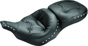 Yamaha V-Star 1100 Tank Bib - Mustang Motorcycle - Studs - Black - `99-`11